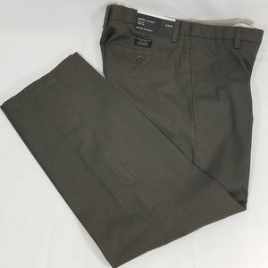 New Mens Banana Republic Chinos 33x30 Green Khakis Flat Straight Cotton